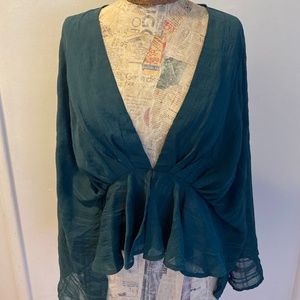 NWOT Teal Bohemian Summer Top